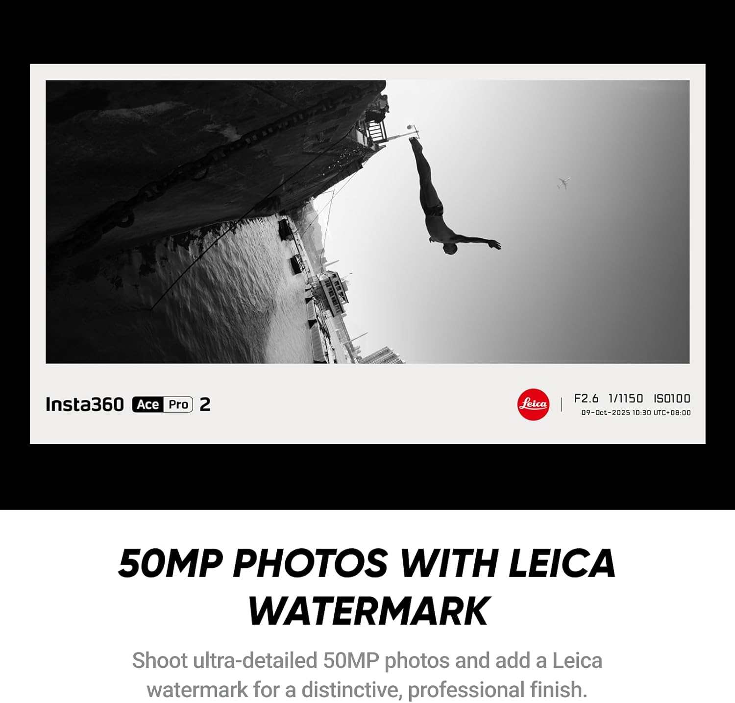 Insta360 Ace Pro 2 Flash Print Bundle - 8K Waterproof Action Camera Co-Engineered with Leica, 1/1.3' Sensor, Dual AI Chip, Leading Low Light, Xplorer Grip Pro Kit for Street Photography