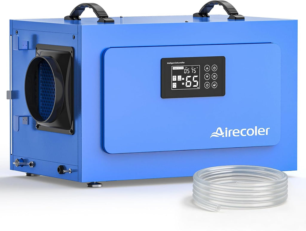 170 Pints Commercial Dehumidifier with Pump for Crawl Spaces & Basements with Drain Hose, Water Damage Restoration Dehumidifier Ideal for up to 7,500 sq ft Industrial and Job Sites
