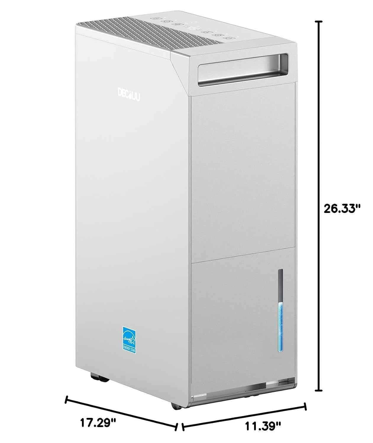5000 Sq.Ft Energy Star Most Efficient 2024 Dehumidifier,DECIUU Max 100 Pint Dehumidifier for Basement with Drain Hose,Intelligent Humidity Control for Home Bathroom Garage Bedroom
