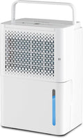 COSTWAY 2000 Sq. Ft Dehumidifier for Basement, 32 Pint Quiet & Energy Efficient Dehumidifier with Continuous/Drying/Auto Mode, 24H Timer, Drain Hose & Portable Handle for Bathroom Bedroom