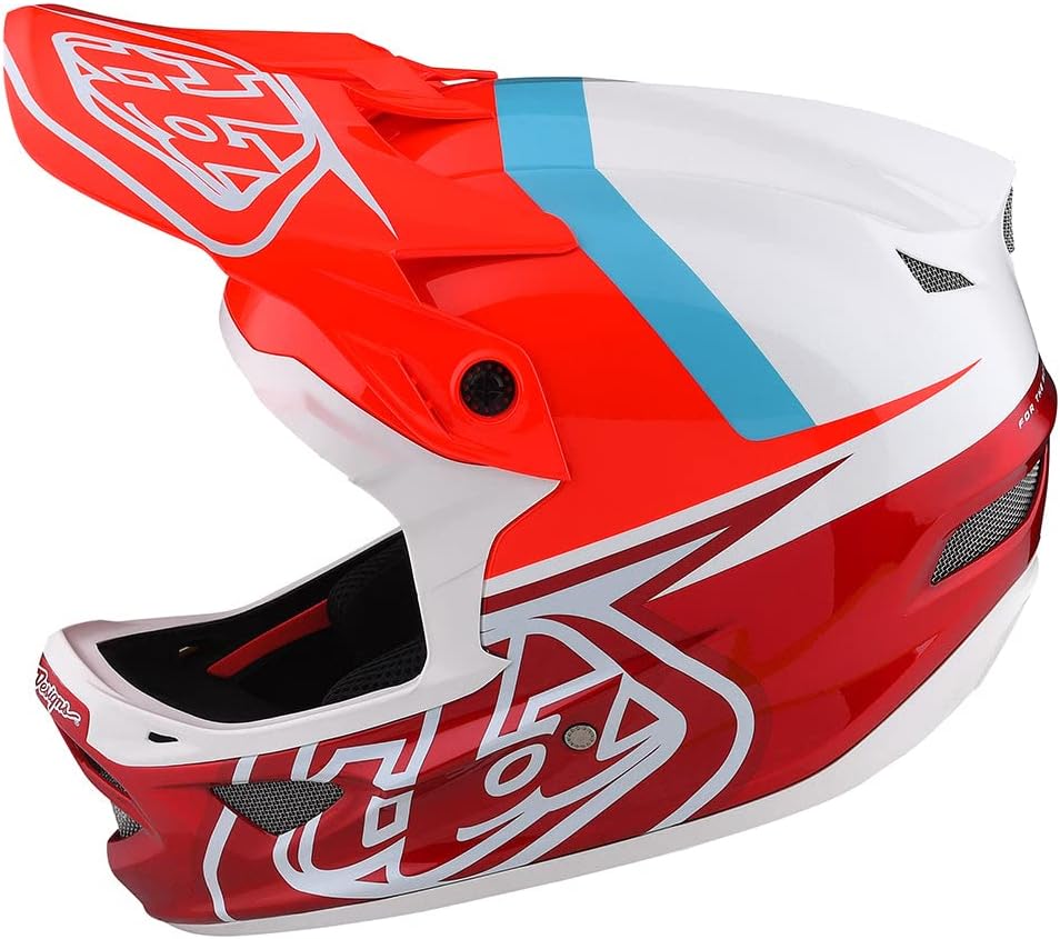 Troy Lee Designs D3 Fiberlite Helmet Slant Red, XL