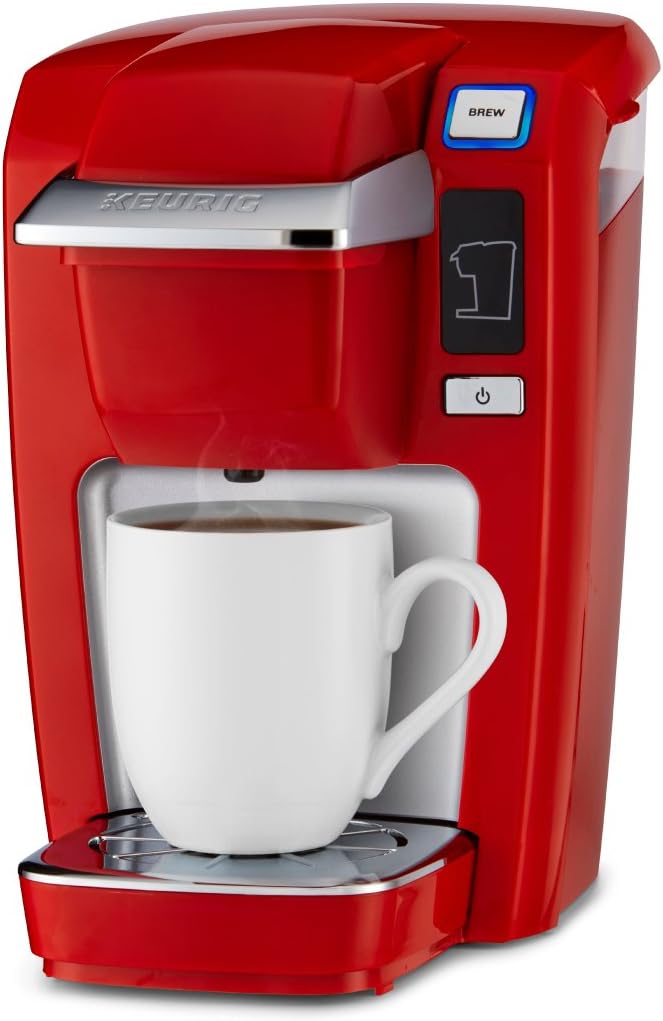 Keurig K15 Coffee Maker, Single Serve K-Cup Pod Coffee Brewer, 6 to 10 Oz. Brew Sizes, Chili Red