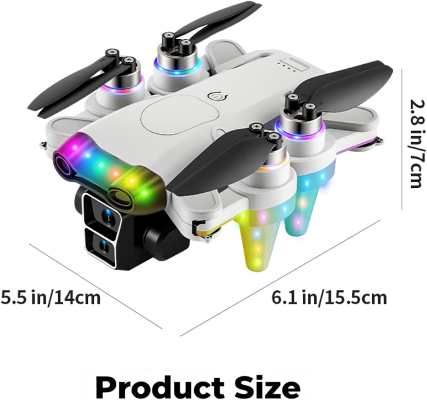 Drones for kids 8-12 with camera – Drone with camera for kids & Beginners, Mini kids drone with Fancy LED Lights, 2.4' Built-In FPV Screen, Dual Batteries, Indoor & Outdoor Toy Gift