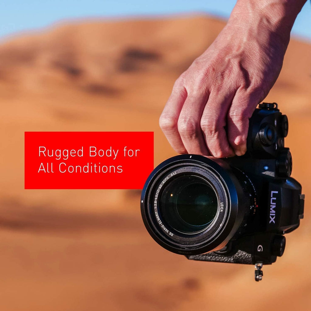 Panasonic LUMIX G95D 20.3 Megapixel Mirrorless Camera, 12-60mm F3.5-5.6 Micro Four Thirds Lens, 5-Axis Dual I.S. 2, 4K 24p 30p Video, Pre-Installed V-Log L, 3' OLED Touchscreen - DC-G95DMK(Black)