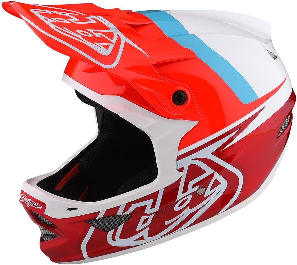 Troy Lee Designs D3 Fiberlite Helmet Slant Red, XL