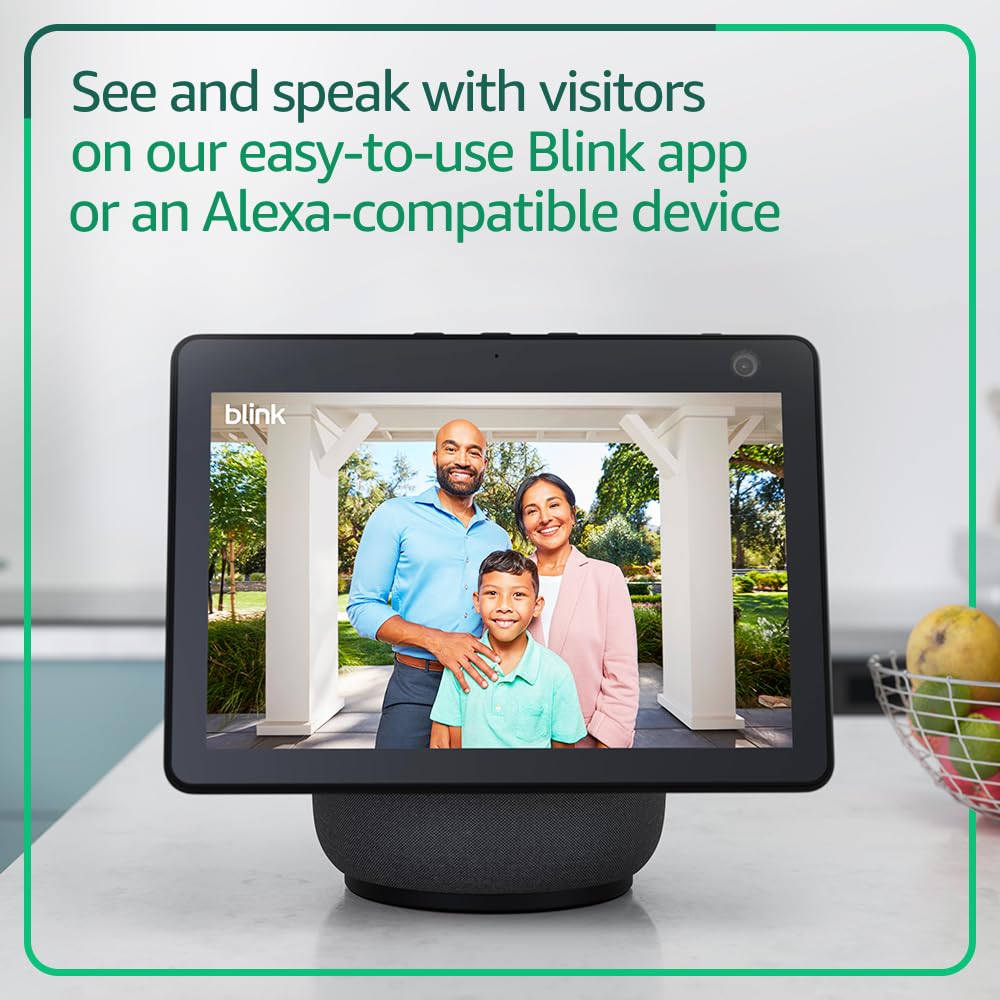 Blink Video Doorbell + Outdoor 4 – Wireless smart security cameras, head-to-toe HD view, two-year battery life. Sync Module Core included – 5 camera system + Video Doorbell