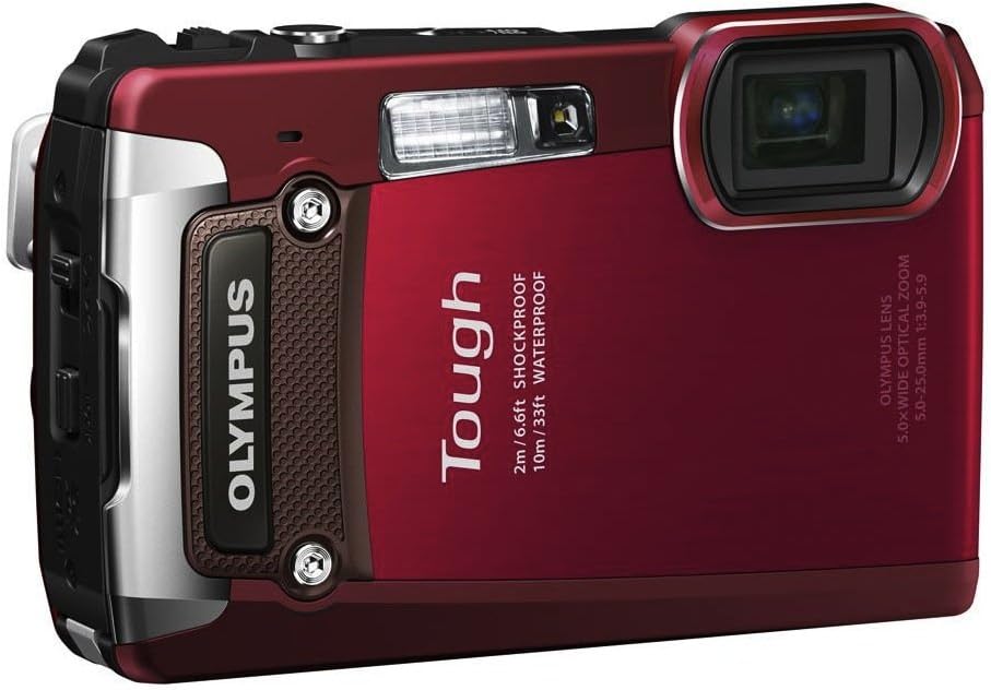 Olympus TG-820 12MP Shock/Water/Freeze-Proof Camera-Red (Old Model)