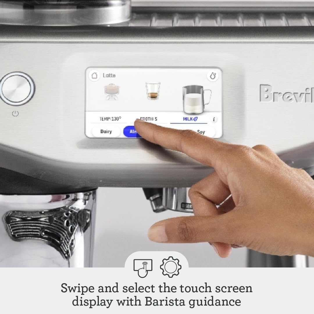 Breville Barista Touch Impress Espresso Machine BES881BTR, Black Truffle