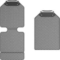 Owleys Kick Mat Back Seat Protector - Car Back Seat Cover for Kids Feet - Waterproof & Sturdy Protector for Upholstery from Dirt, Mud, Scratches and Stain (Gray Set)