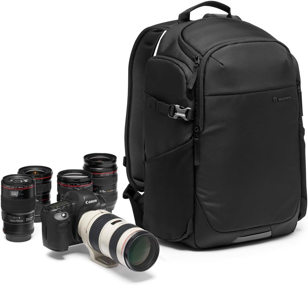 Manfrotto Advanced Befree III Professional Photography Backpack for Camera and Laptop, Bag for Reflex/Mirrorless Camera with Lenses, with Interchangeable Padded Dividers and Tripod Attachment