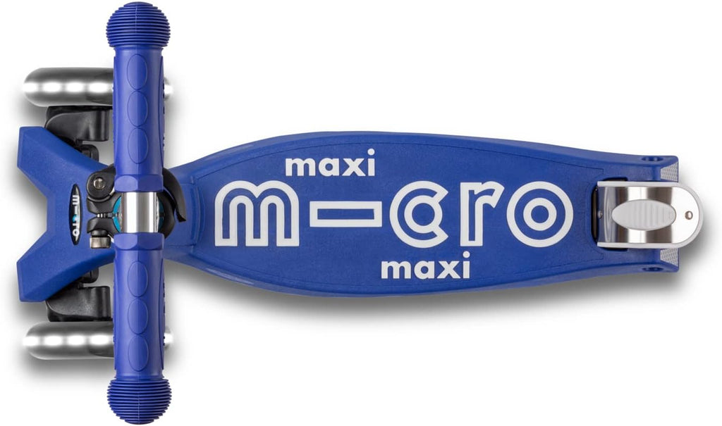 Micro Kickboard | Maxi LED Kids Scooter for Ages 5-12 | Children up to 110 lbs | 3 Wheel Lean-to-Steer Design | Adjustable T Bar | Smooth Ride, Motion Activated PU LED Wheels | Swiss Design