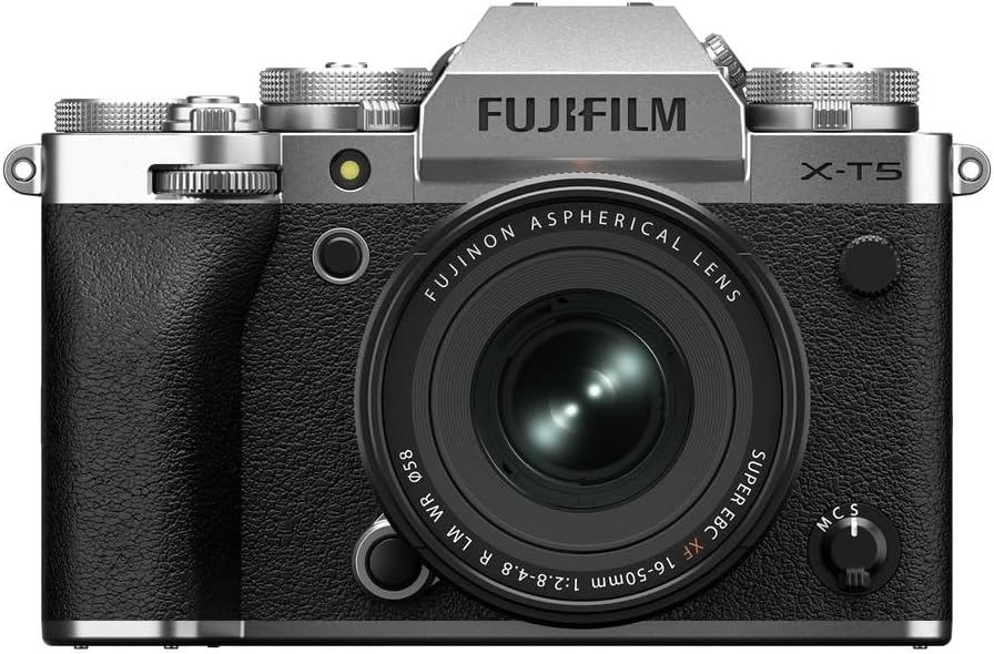 FUJIFILM X-T5 Mirrorless Digital Camera XF16-50mmF2.8-4.8 R LM WR Lens Kit - Silver