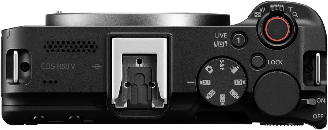 Canon EOS R50 V Mirrorless Camera with RF-S14-30mm F4-6.3 is STM PZ Lens, APS-C Sensor, 24.2 Megapixels, Ultra-Wide Zoom, Fast Autofocus, Vlogging and Live Streaming Kit for Content Creators, Black