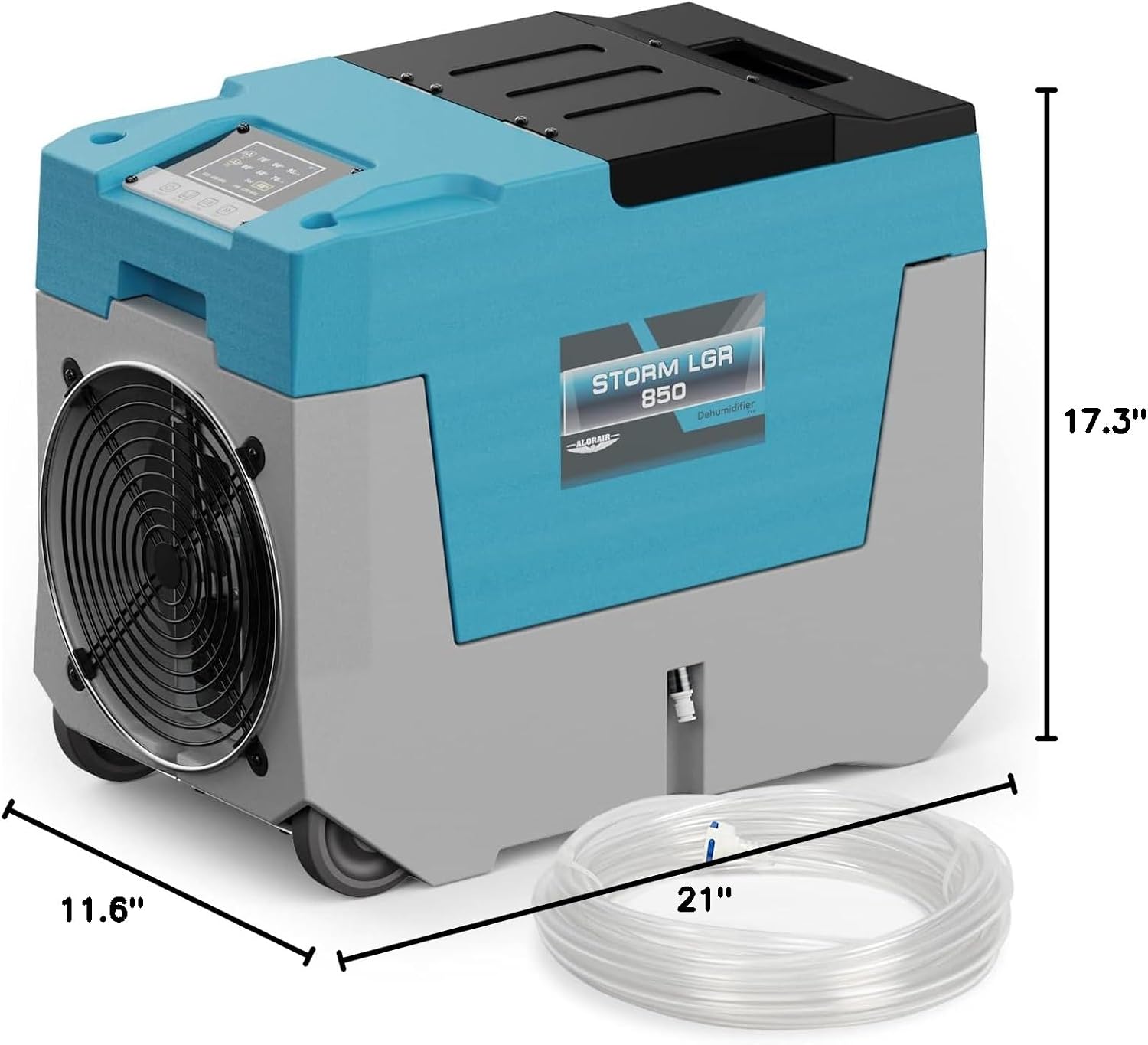 AlorAir 180 PPD LGR Commercial Dehumidifier with Pump, Heavy Duty Industrial Dehumidifiers Water Damage Restoration for Homes, Basements, Garages, Gym and Job Sites, Winter Storm (Blue)
