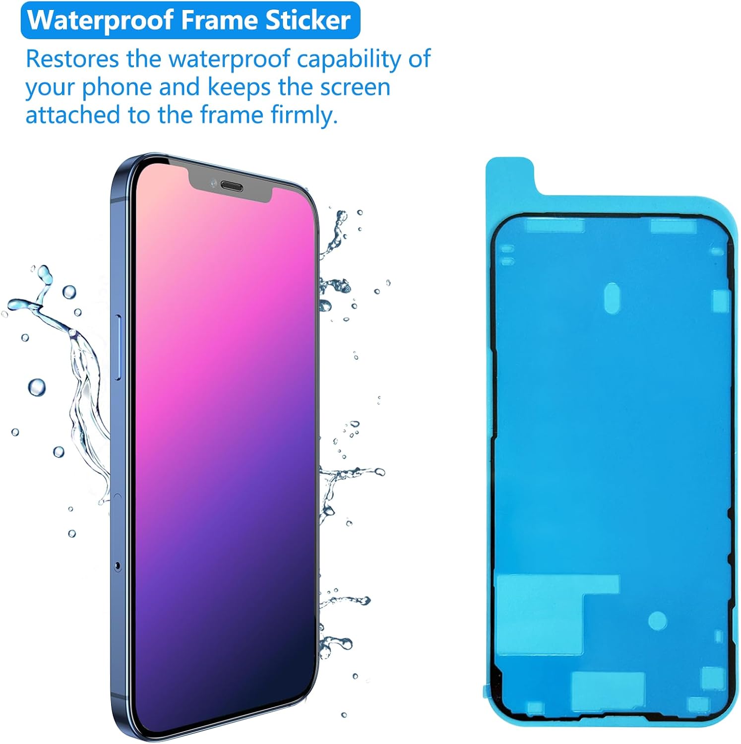 for iPhone 16 Promax Screen Replacement 6.9 inch, 3D Touch LCD Screen Display Digitizer Frame Assembly Repair Kit with Waterproof Seal+Repair Tools+Screen Protector for A3296,A3084,A3295,A3297