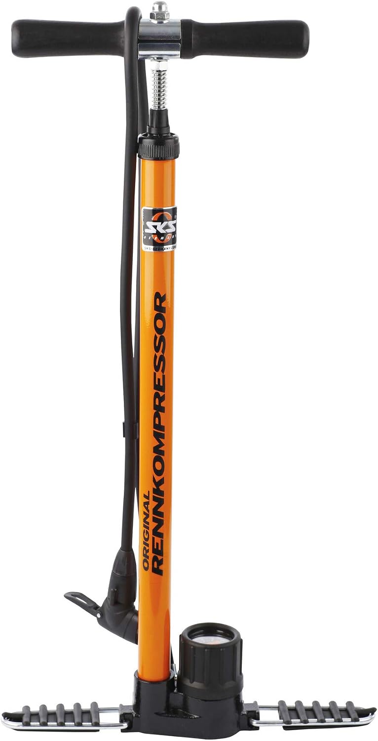 SKS Bike Pump Metal Orange (Design: Valve Connection: Lever Connection)
