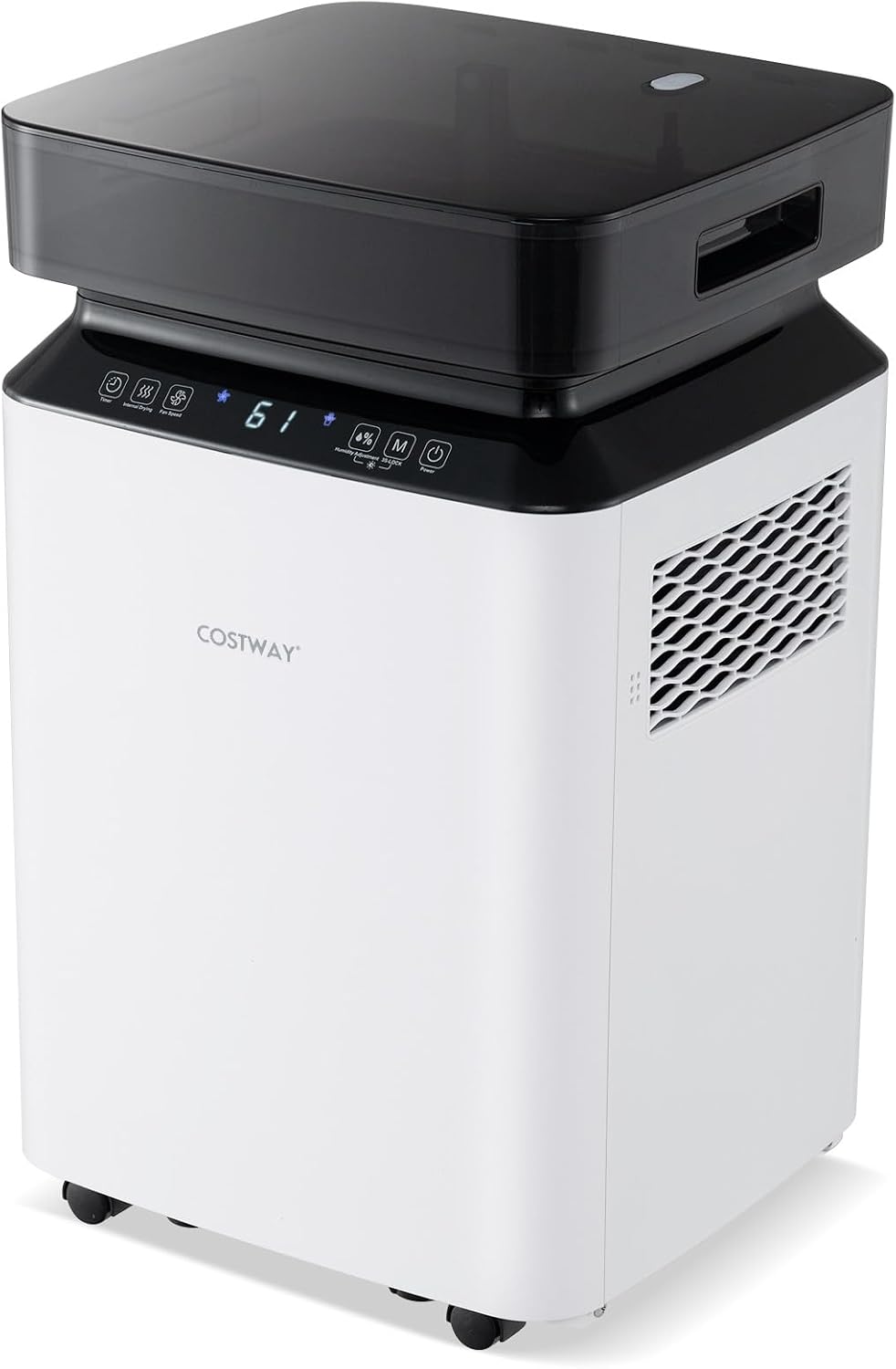 COSTWAY 120 Pints Dehumidifier with Pump, Easy Humidity Control, Multiple Drainage Options, 24H Timer & 2.2 Gal Water Tank, Dehumidifier for Basement, Home