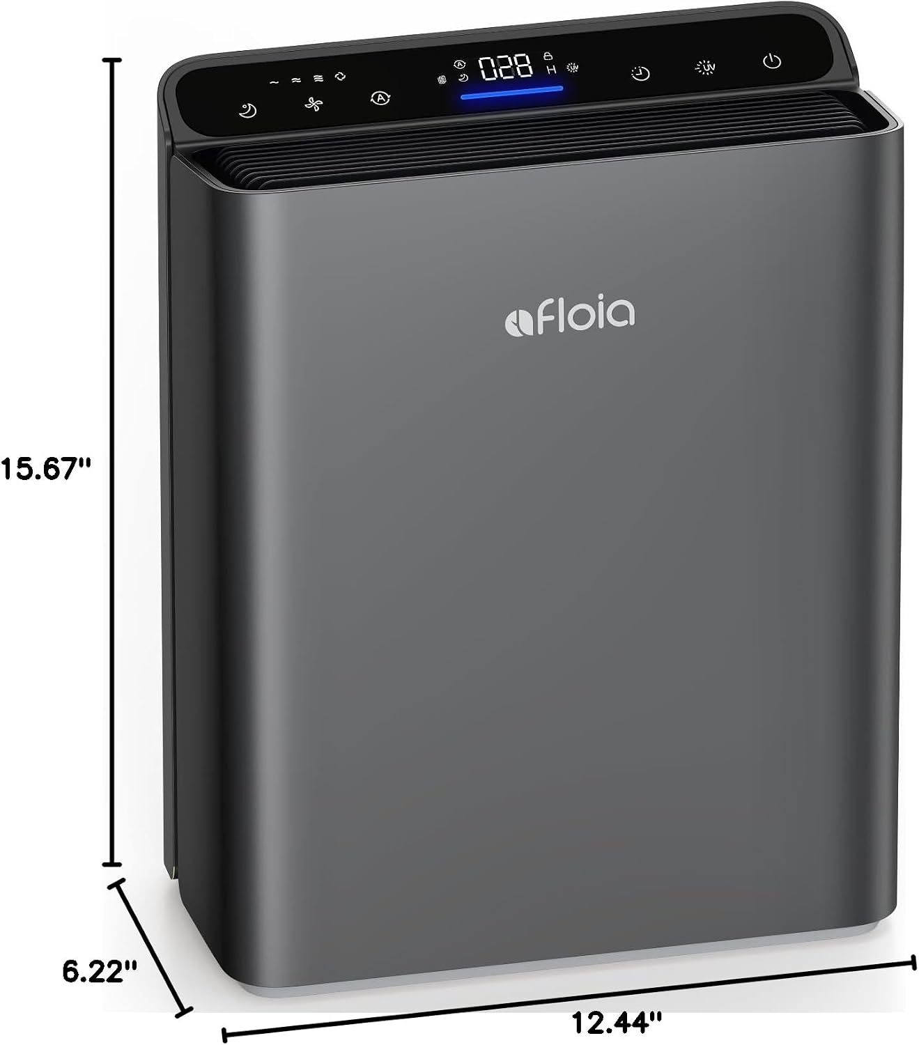 Afloia Air Purifiers for Bedroom - Air Purifiers for Home Large Room Up to 2000Ft², 3-Stage Filter with Laser Air Quality Sensor for Pets Hair Dander Pollen Allergies Dust Mold Odor Smoke, Grey