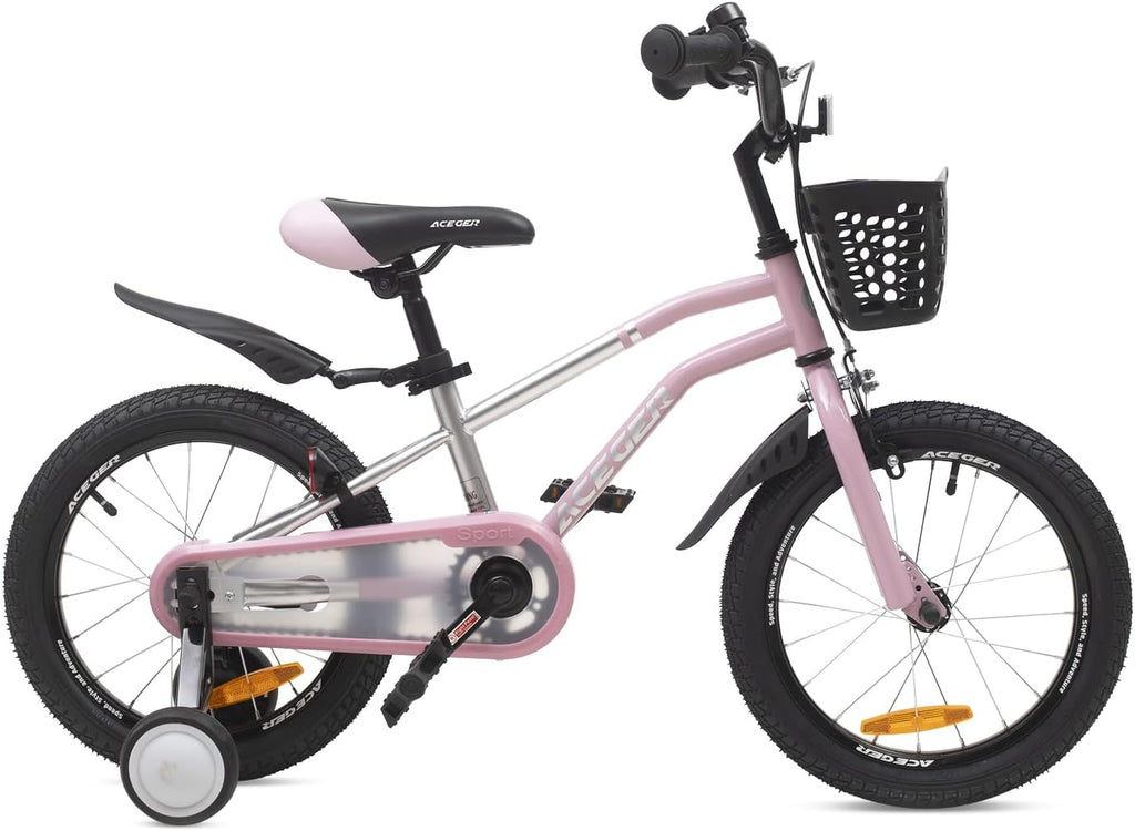 ACEGER Kids Bike for Ages 2-12 Years Old Boys Girls and Toddler, 12 14 16 18 Inch Children Bicycle with Training Wheels, 20 Inch Bike with Kickstand, Multiple Colors.