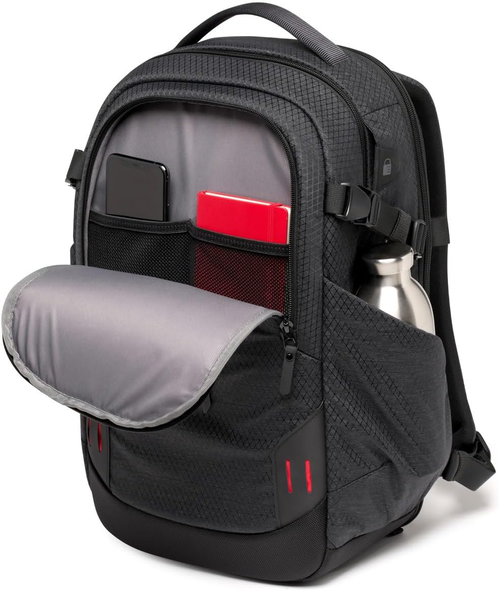 Manfrotto PRO Light Backloader S, Professional Camera Backpack, Top and Rear Access, Double Tripod Attachment, Padded Backpack with Interchangeable Dividers, Black