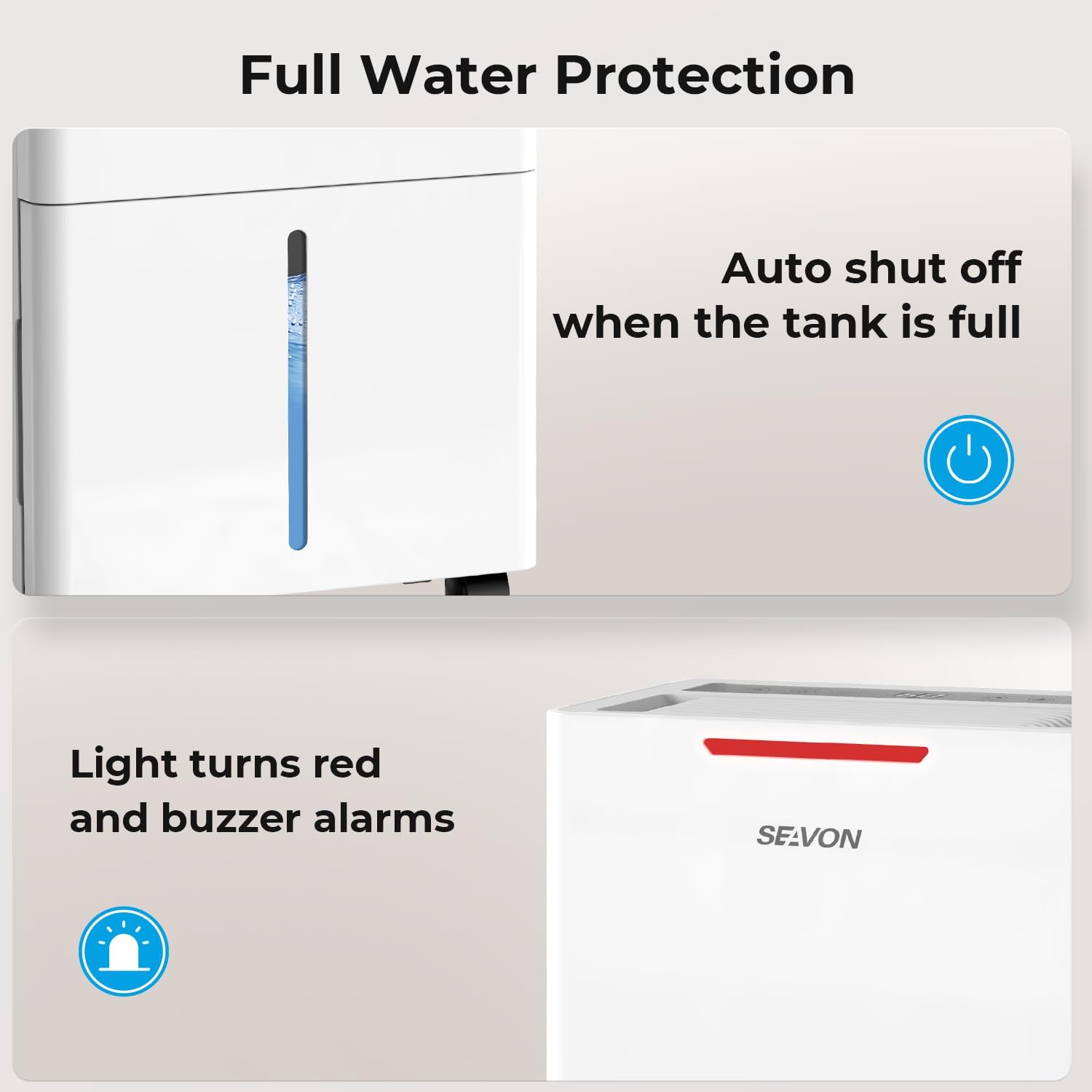 1500 Sq.ft Dehumidifier for Basement, SEAVON 21 Pint Dehumidifiers with Drain Hose for Home Large Room Bedroom Bathroom, Powerful Moisture Removal, Smart Humidity Control & Display, 24H Timer, 3 Mode