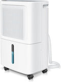 Dehumidifiers for Home with Drain Hose,55 OZ Water Tank, 2500 Sq.Ft 35 Pints Dehumidifiers for Basement, Bathroom, Bedroom, Three Modes, Smart Humidity Control, Dry Clothes, 24H Timer, White