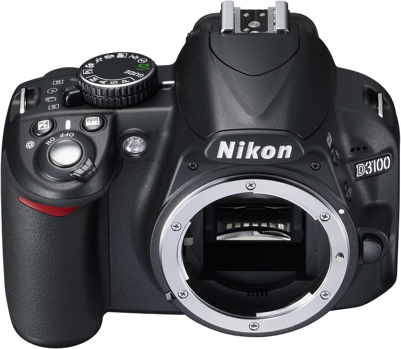 Nikon D3100 14.2MP DX-Format DSLR Digital Camera (Body Only) (25470B) - (Black) - (Renewed)