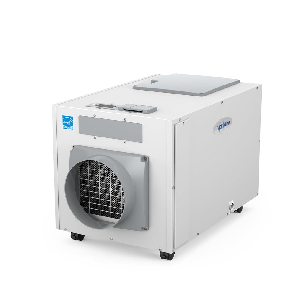 AprilAire E130C Pro 130-Pint Whole-House Dehumidifier with Castors, Energy Star Certified, Commercial-Grade for Basement, Crawlspace, or Whole House up to 7,200 sq. ft.