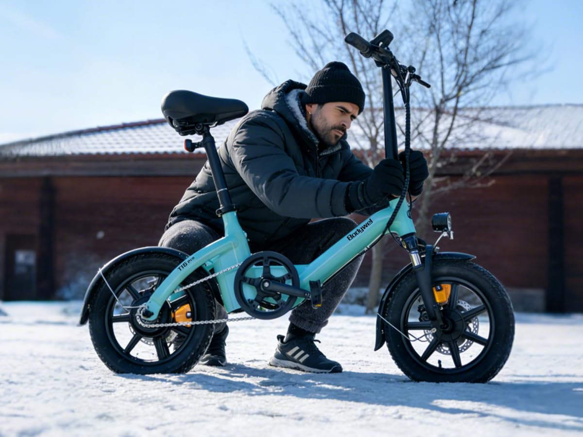 Bodywel Electric Bike for Adults 750W Peak Motor, 20 mph Folding Ebike, 14' Adult Electric Bicycles with Smart 15° Uphill, 36V Battery, E Bikes for Adults and Teens