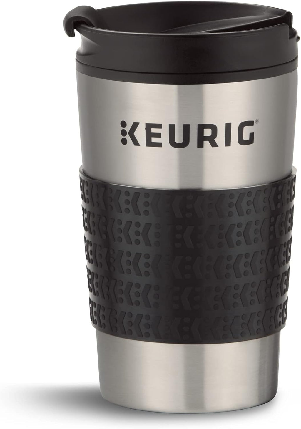 Keurig® K-Supreme Single Serve K-Cup Pod Coffee Maker, MultiStream Technology, Black & Travel Mug Fits K-Cup Pod Coffee Maker, 1 Count (Pack of 1), Stainless Steel