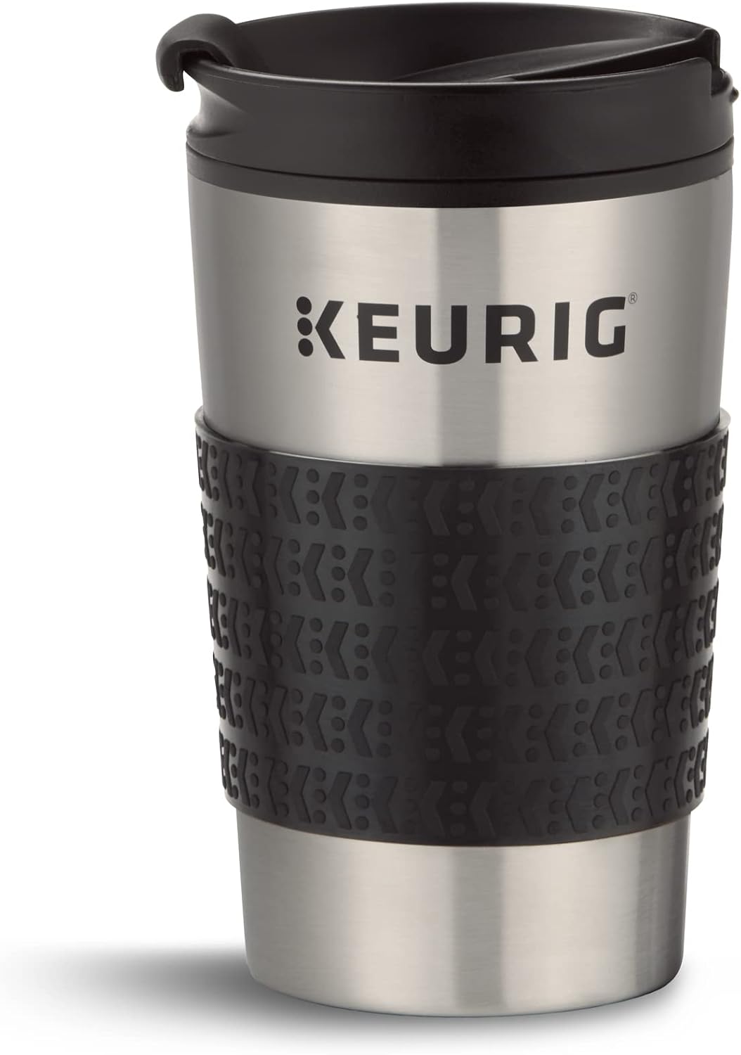 Keurig® K-Supreme Single Serve K-Cup Pod Coffee Maker, MultiStream Technology, Black & Travel Mug Fits K-Cup Pod Coffee Maker, 1 Count (Pack of 1), Stainless Steel
