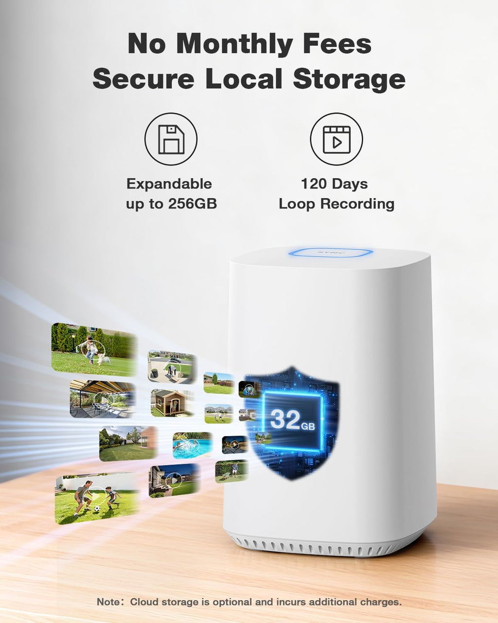 SEHMUA Solar Security Cameras Wireless Outdoor with Built-in Local Storage, No Subscription Required, Color Night Vision, 360° PTZ, 4MP Live View, Instant Alerts, Works 2.4G & 5G WiFi for Home System