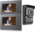 Wired Video Intercom Doorbell System 7 Inches LCD Monitor Video Door Phone Kits Support Monitoring, Unlock, Dual-Way Door Intercom Indoor Outdoor for Villa Home, 1-IR Camera 2-Color Screen
