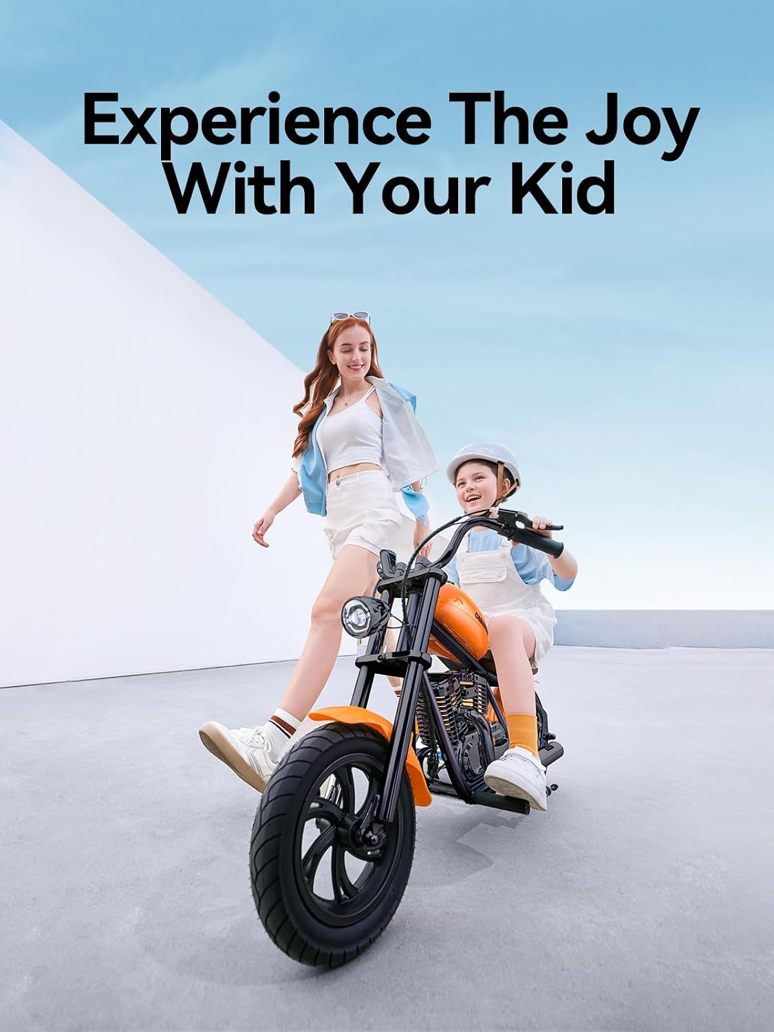 Hyper GoGo Kids Electric Motorcycle – Retro-Style Bike with Ambient Lighting, Built-in Music, Speeds Up to 10 MPH & 60 Minutes of Continuous Ride Time, for Ages 3+ (Blue)