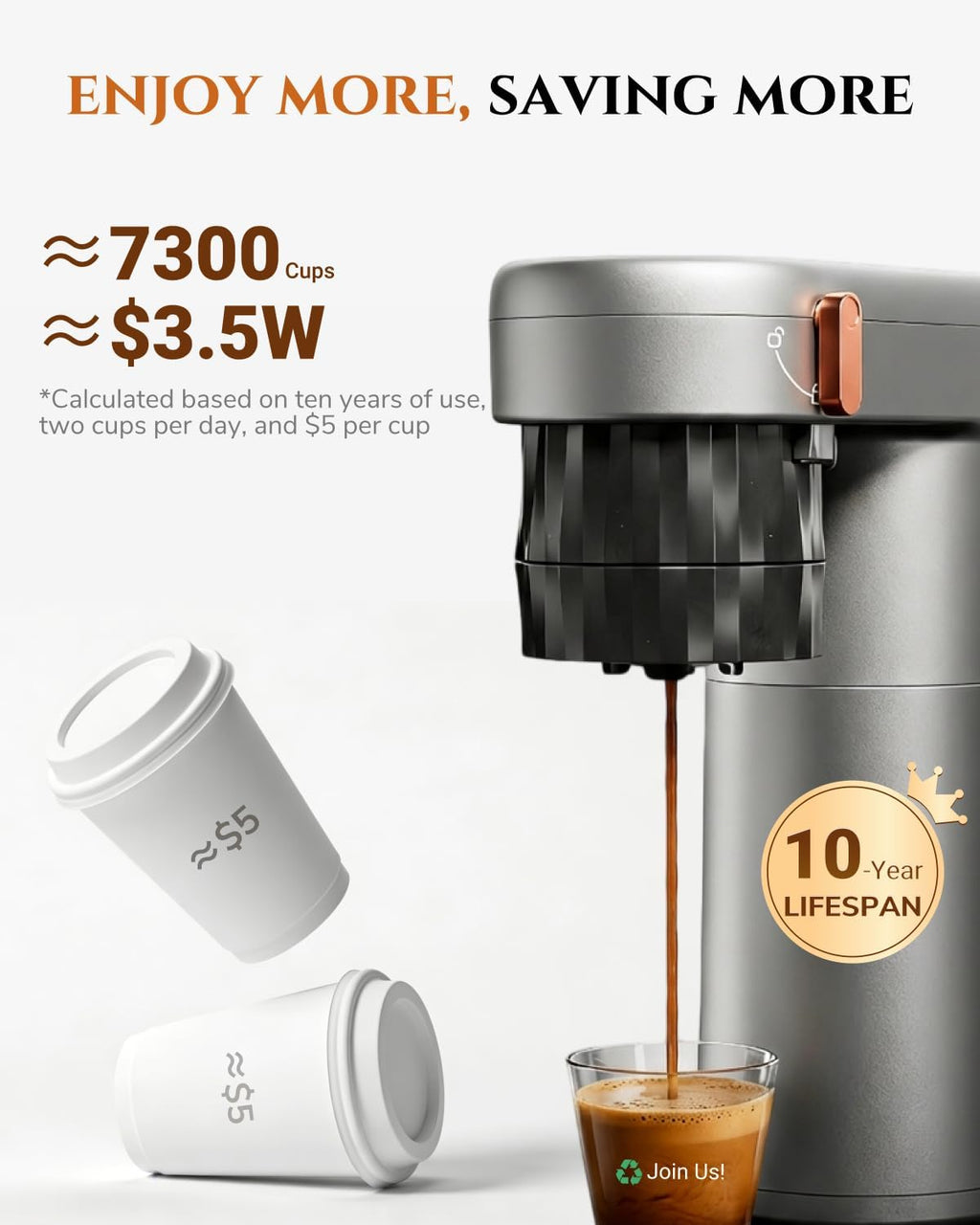 C1 Compact Mini Espresso Machine with Ground Coffee, Rechargeable Portable Espresso Maker, Electric Small Espresso Machine for Travel RV Car Camping Hiking Office Home Use Coffee Maker with Rich Crema