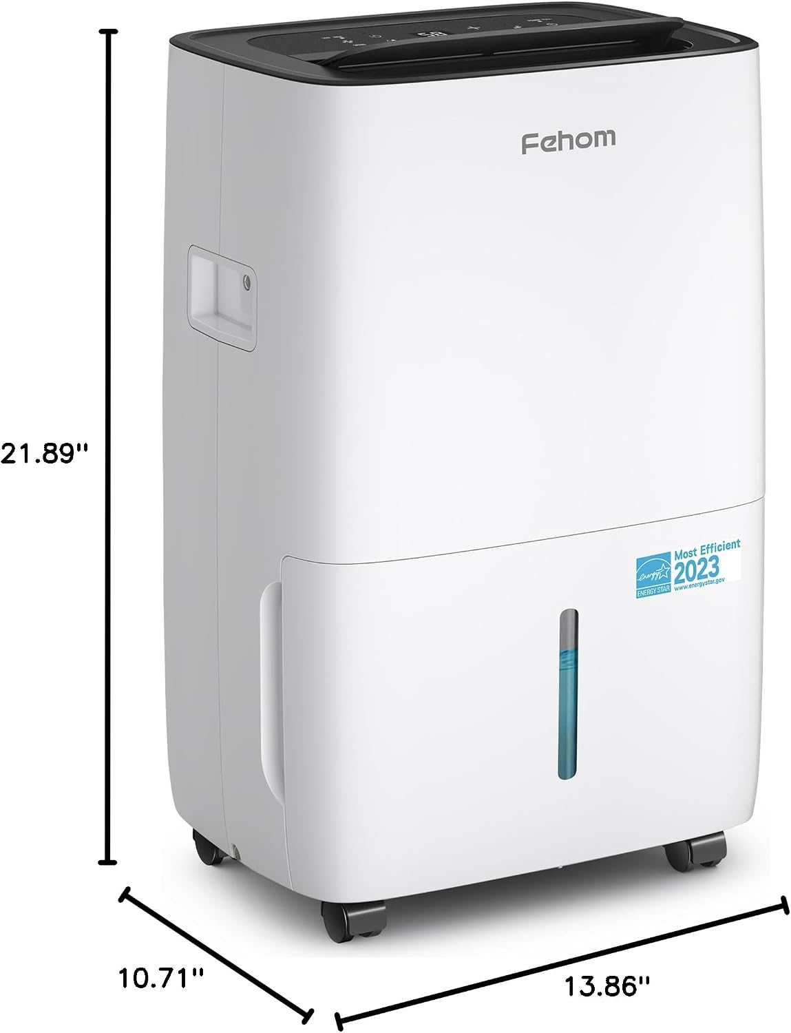Fehom 80 Pints Dehumidifier Most Efficient Energy Star - 5,000 Sq. Ft. Dehumidifier for Basement with Drain Hose and 1.06 Gal Water Tank, Smart Dehumidifiers for Home, Large Rooms(JD025L-80)