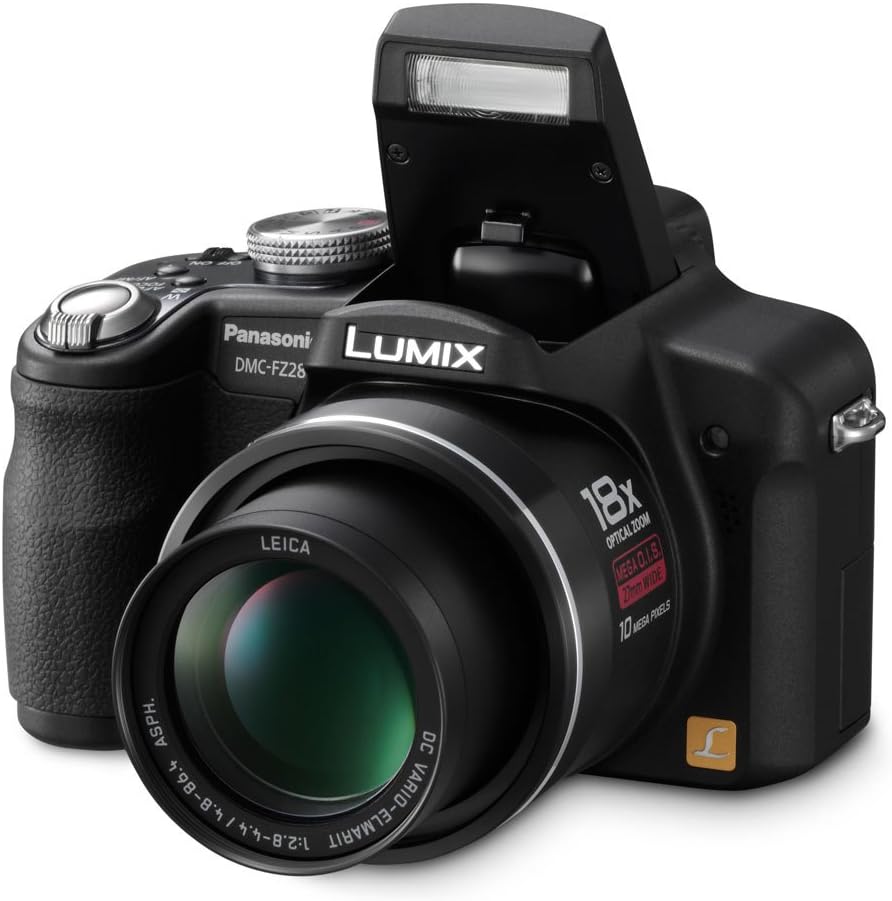 Panasonic Lumix DMC-FZ28K 10MP Digital Camera with 18x Wide Angle MEGA Optical Image Stabilized Zoom (Black)
