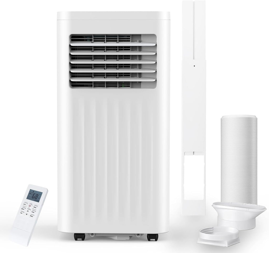 Antarctic Star Portable Air Conditioners 8,000 BTU, Small Portable AC with Cooling, Fan, Dehumidifier Function, 24H Timer, Cooling up to 350 Sq.Ft. Window Kit Panel, 62ºF and 86ºF Temperature Range
