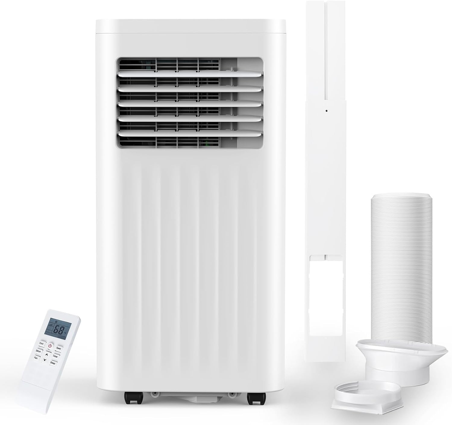 Antarctic Star Portable Air Conditioners 8,000 BTU, Small Portable AC with Cooling, Fan, Dehumidifier Function, 24H Timer, Cooling up to 350 Sq.Ft. Window Kit Panel, 62ºF and 86ºF Temperature Range