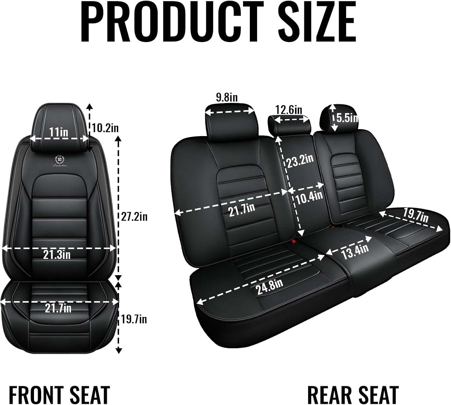 Car Seat Covers for Chevrolet Chevy Avalanche 2007-2013, Leather Auto Seat Cover Luxury Cushions Waterproof Seat Protectors (Black&Green,Front Set)