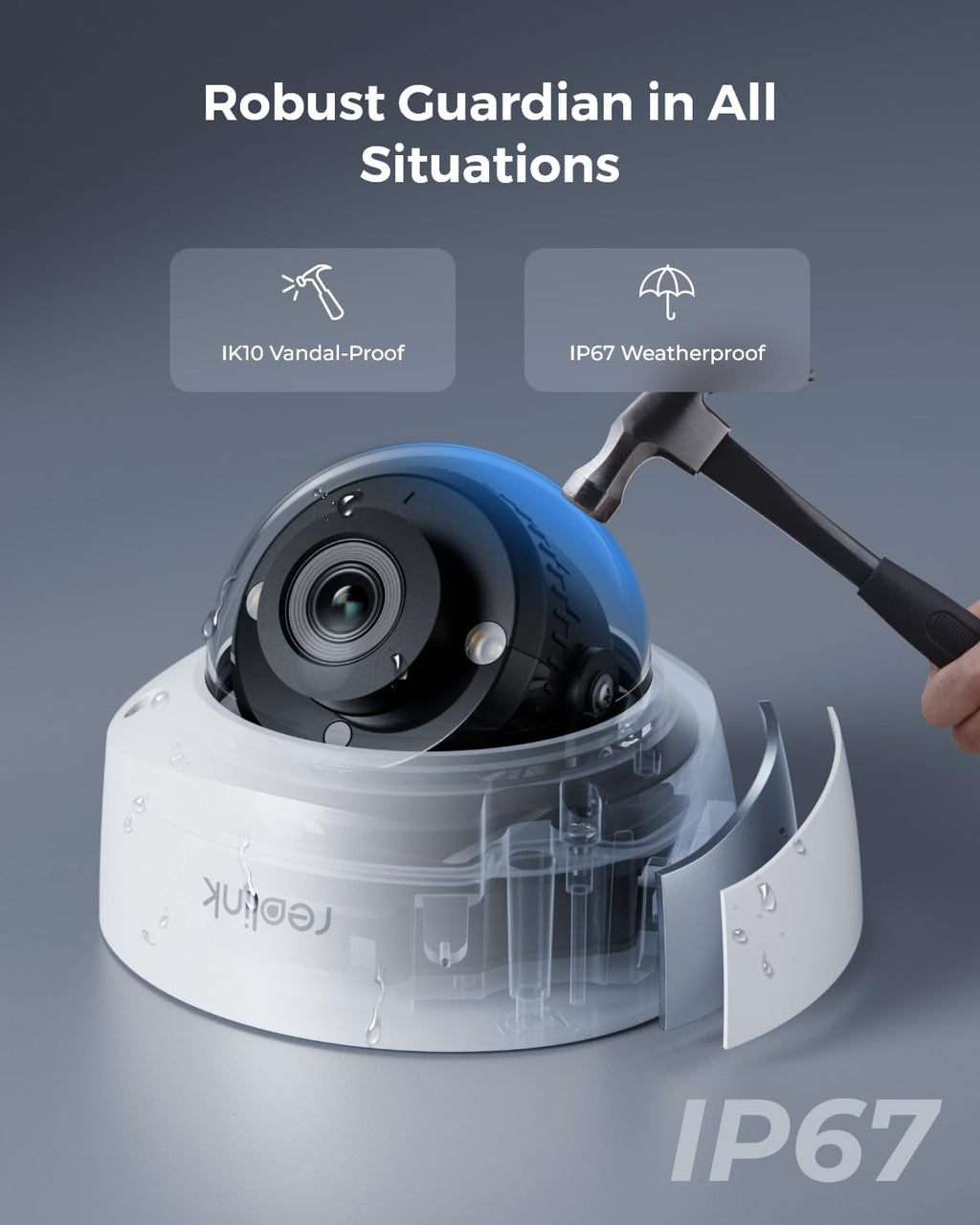 Reolink 5MP 8CH Home Security Camera System, 4pcs 5MP IK10 Vandalproof PoE Cams Wired Outdoor, 130° Ultra Wide Angle, Color Night Vision, Smart AI Detection, 2-Way Talk, 8CH NVR 2TB HDD, RLK8-500V4