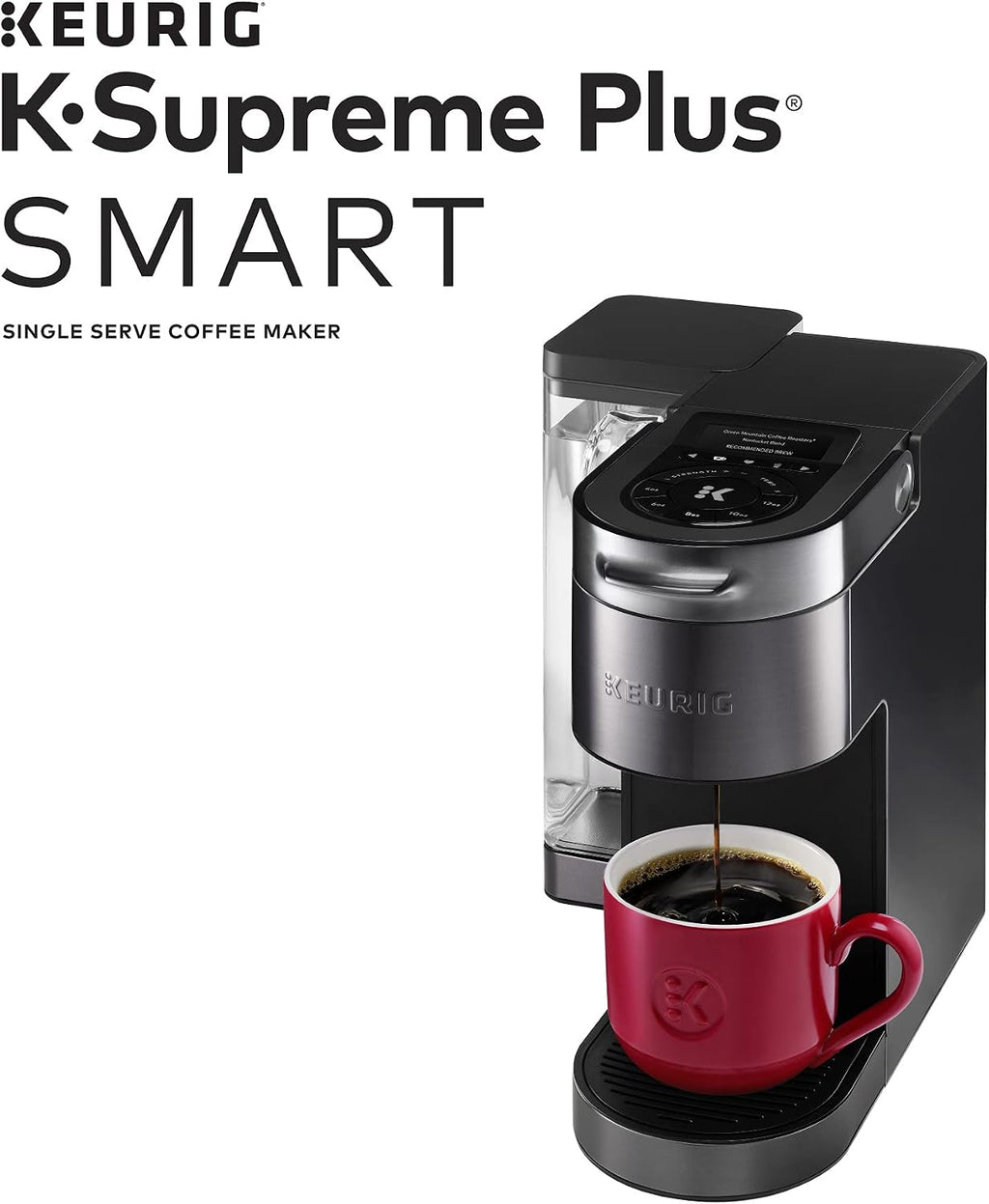 Keurig® K-Supreme Plus SMART Single Serve K-Cup Pod Coffee Maker (Black) 3-Month Brewer Maintenance Kit