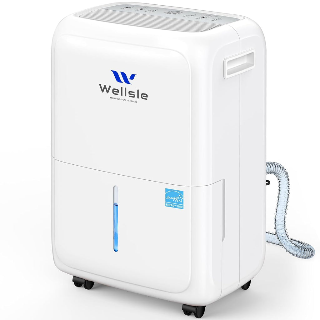 Energy Star Certified 52 Pint Dehumidifier for Home and Basement, Portable Dehumidifier with Drain Hose and 1.59 Gal Water Tank, Quiet Dehumidifiers for Bedroom, Living Room, Garage.