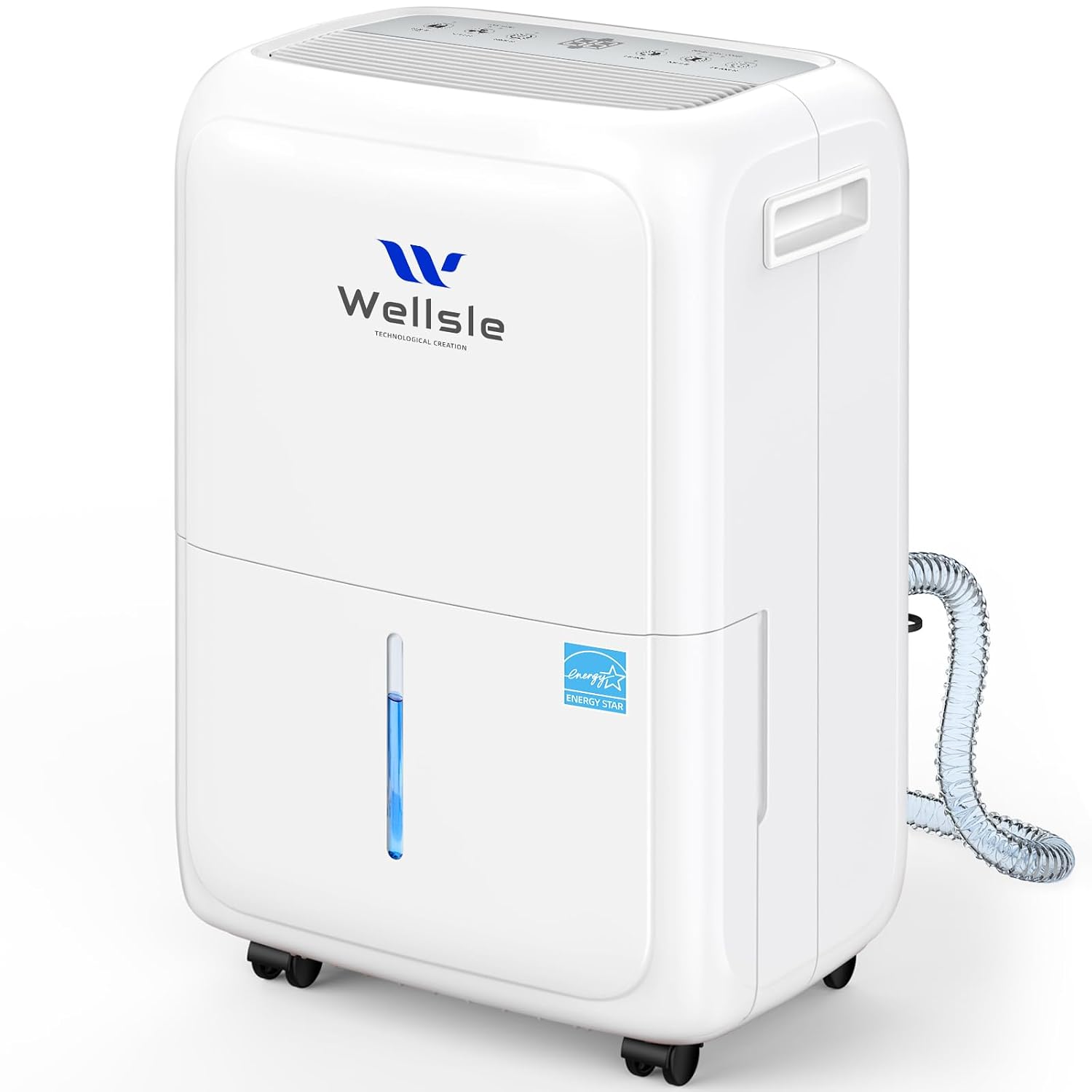 Energy Star Certified 52 Pint Dehumidifier for Home and Basement, Portable Dehumidifier with Drain Hose and 1.59 Gal Water Tank, Quiet Dehumidifiers for Bedroom, Living Room, Garage.