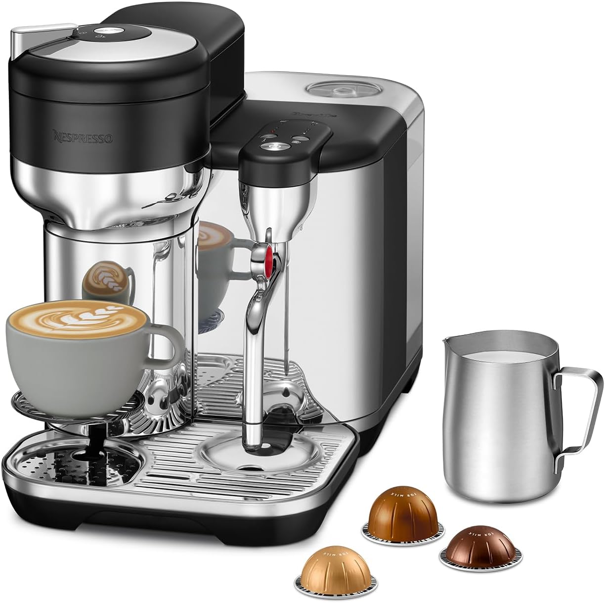 Nespresso Vertuo Creatista Coffee and Espresso Maker by Breville, Black Truffle