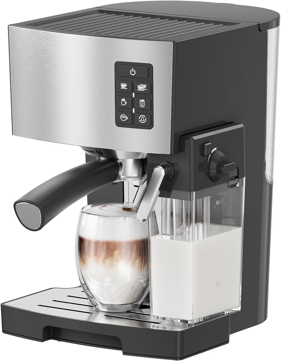 Espresso Machine 20 Bar - Espresso & Coffee Maker with Automatic Milk Frother, Cappuccino Machine, Latte Maker for Home, office, 1250W