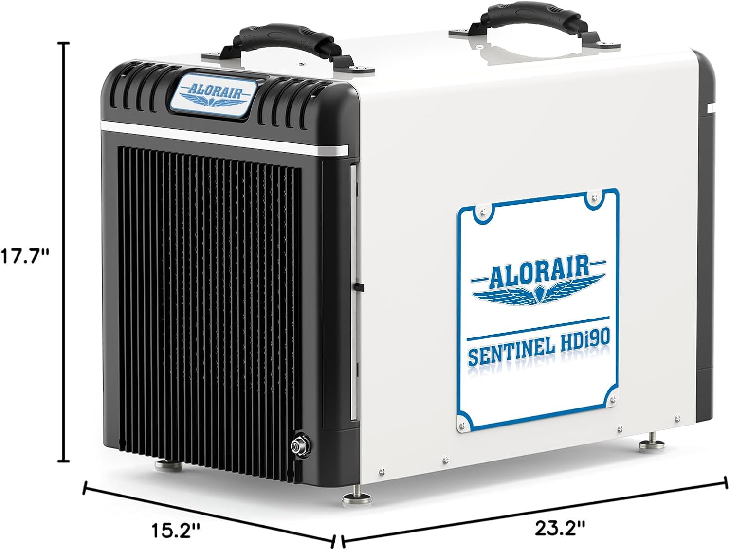 ALORAIR Basement/Crawlspace Dehumidifiers 198 PPD (Saturation), 90 Pints (AHAM), 5 Years Limited Warranty, Condensate Pump, Auto Defrosting, Rare Earth Alloy Tube Evaporator, Remote Control (optional)