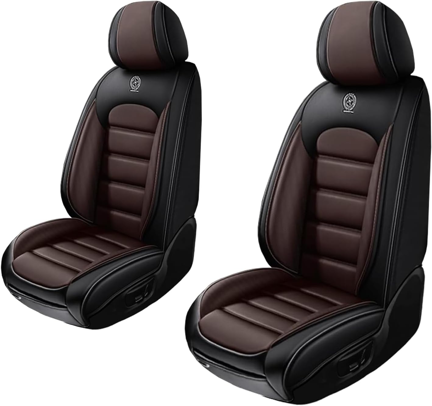 2 Seat Covers for Kia Sportage Hybrid 2023-2025 2026 Leather Car Seat Covers Waterproof Anti-Slip Car Seat Protectors Comfort Automotive Seat Covers with Airbag（Standard,Black+Coffee）