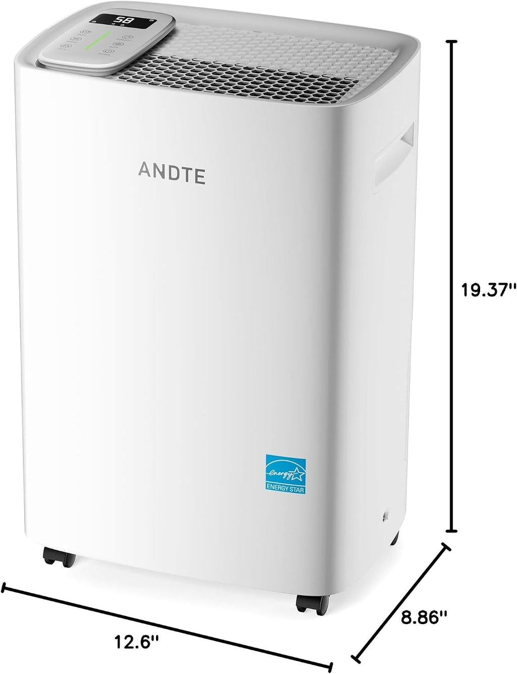 4500 Sq.Ft Dehumidifier for Basement with Drain Hose, ANDTE 52 Pints Smart Compressor Dehumidifiers for Home Large Room, Bathroom, Intelligent Humidity Control, Touch Control Panel, Auto Defrost