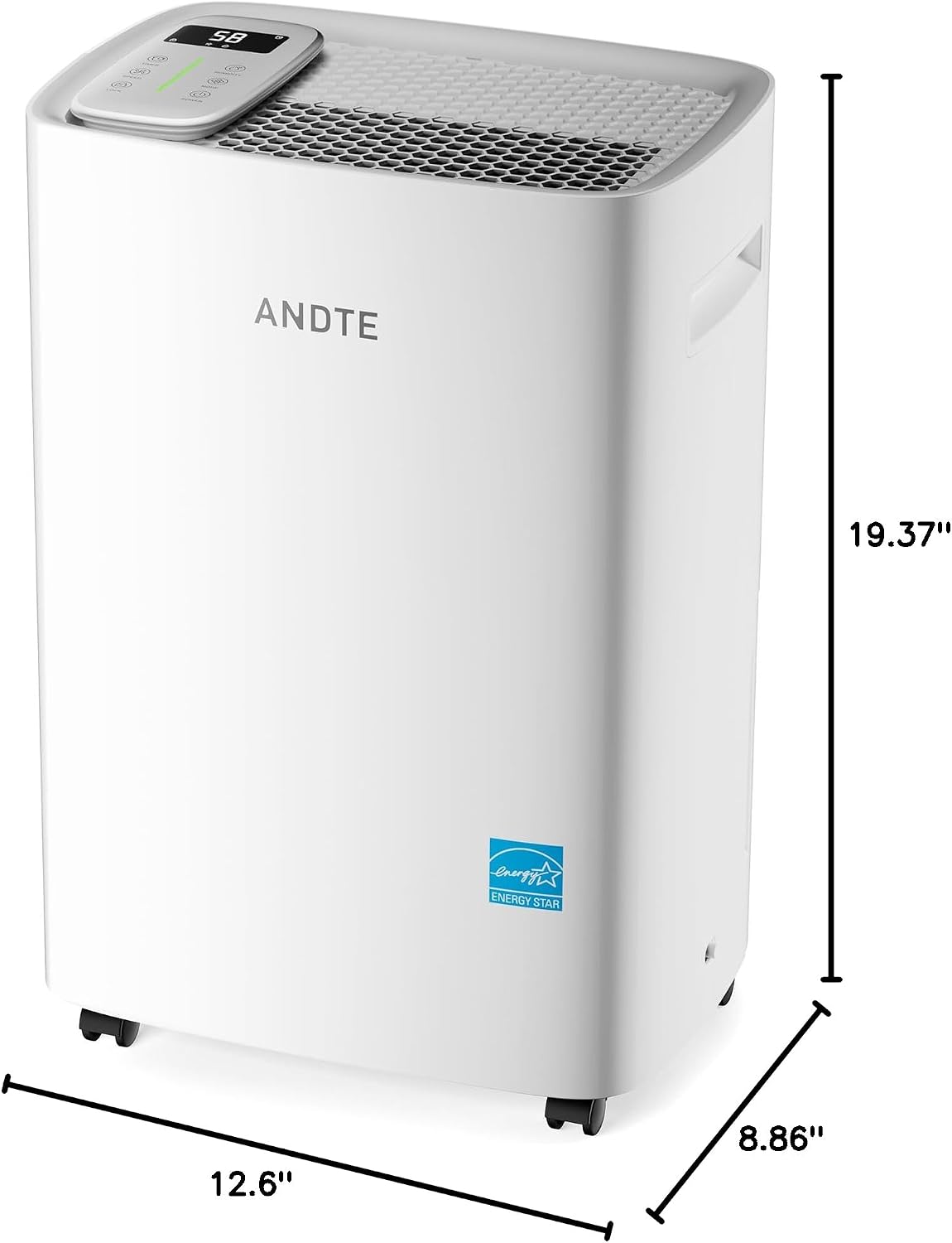 4500 Sq.Ft Dehumidifier for Basement with Drain Hose, ANDTE 52 Pints Smart Compressor Dehumidifiers for Home Large Room, Bathroom, Intelligent Humidity Control, Touch Control Panel, Auto Defrost